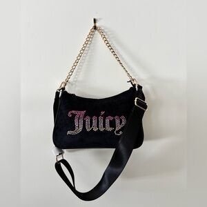 New Juicy Couture Small Shoulder Bag/ Handbag with Rainbow Rhinestones